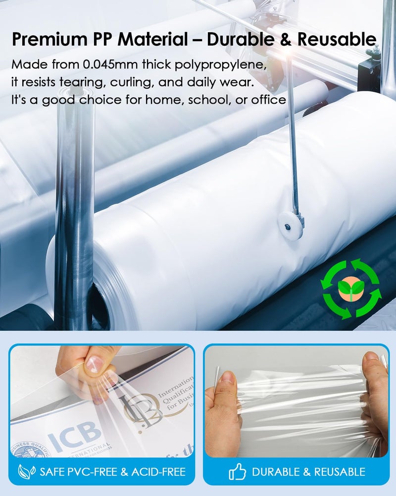 KTRIO 600 Pack Sheet Protectors 8.5 x 11 inch, Clear Page Protector for 3 Ring Binder, Plastic Sleeves for Binders, Top Loading Paper Sheets Document Sleeve Letter Size, Office & Home - Image 3